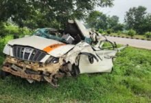 accident on national highway: कुबेरेश्वर धाम जा रहे श्रद्धालुओं की कार नेशनल हाईवे पर हादसे का शिकार: नागपुर के 3 लोगों की मौत, 5 गंभीर घायल