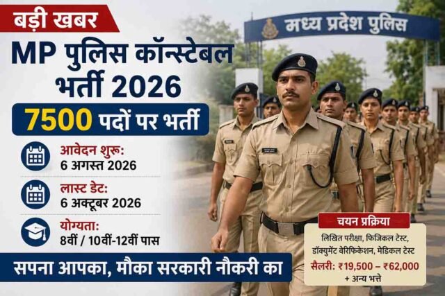 mp police constable: मध्य प्रदेश पुलिस में सरकारी नौकरी पाने का मौका, ऐसे करें कॉन्स्टेबल पद के लिए आवेदन