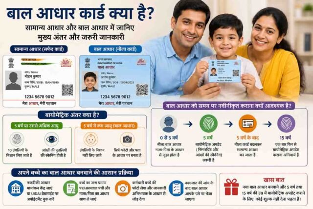 Baal Aadhaar Card: नीले और सफेद आधार कार्ड में क्या है अंतर? जानिए बाल आधार बनवाने और अपडेट कराने का सही तरीका