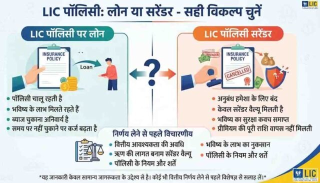 lic policy loan: एलआईसी पॉलिसी सरेंडर करना बेहतर है या लोन लेना, जानिए क्या है सही फैसला