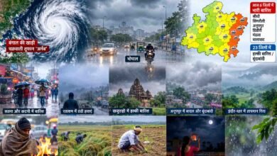 MP Weather Update: एमपी में चक्रवाती तूफान अर्नब का असर: झमाझम बारिश और तेज हवाओं से बदला मौसम, कई जिलों में अलर्ट जारी