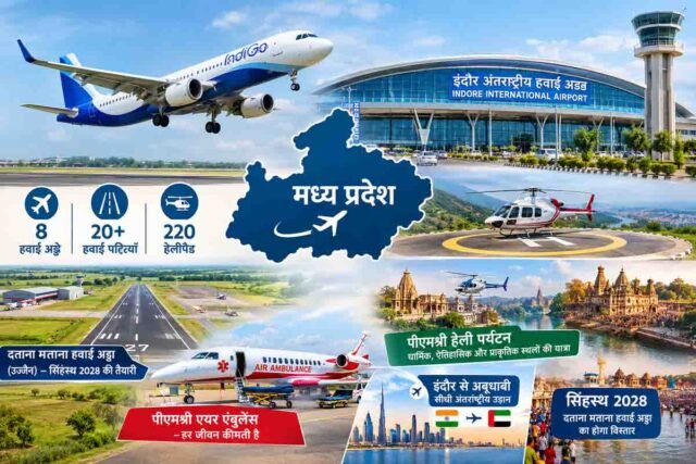 MP Aviation Network: हर 150 किमी पर एयरपोर्ट और हर विधानसभा में हेलीपैड: मध्य प्रदेश में बदल रही हवाई सफर की तस्वीर