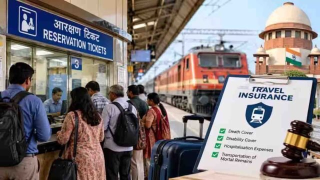 railway travel insurance: रेलवे बोर्ड का नया आदेश: 27 अक्टूबर से काउंटर टिकट पर भी मिलेगी वैकल्पिक ट्रैवल इंश्योरेंस की सुविधा
